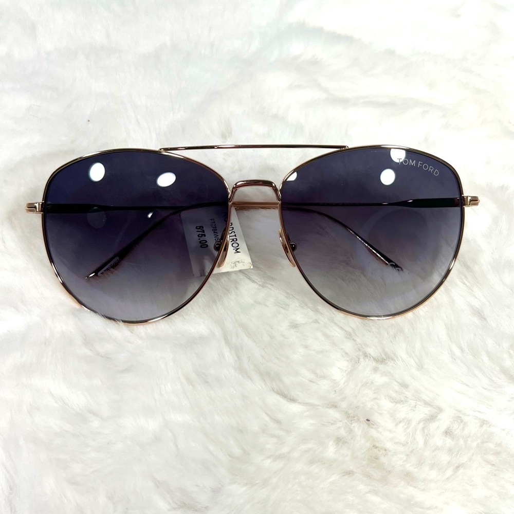 Tom Ford Milla TF784 Aviator Sunglasses Rose Gold Brown Gradient 59mm NWT $575 - Picture 2 of 7